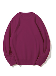洋红紫色300克圆领纯色卫衣
