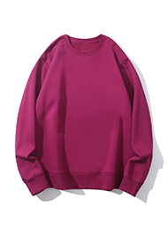 洋红紫色600克圆领超柔不倒绒（银狐绒）卫衣
